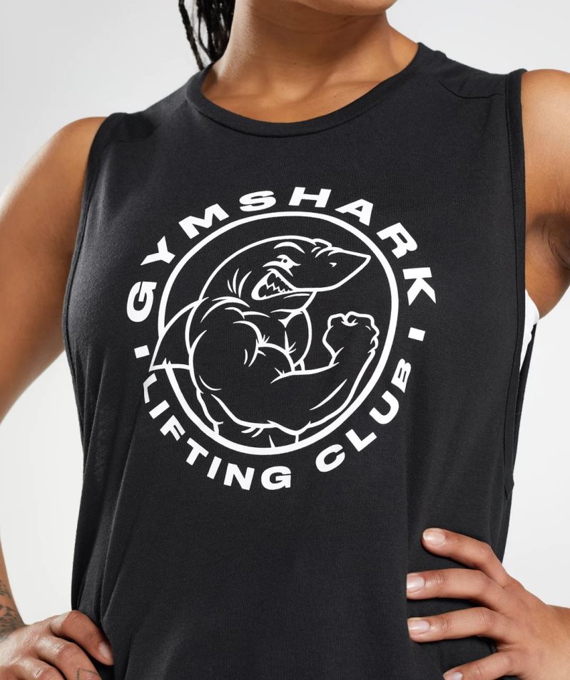 Women's Gymshark Legacy Tanks Black | NZ 0EHPUC